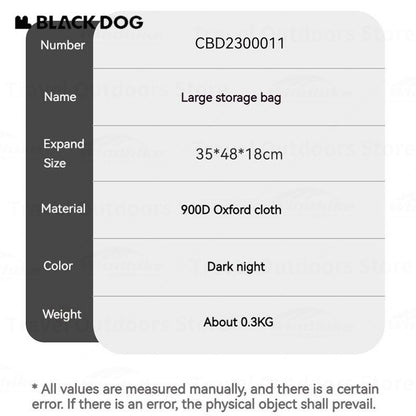 BLACKDOG Sports Storage Bag Portable Ultralight  30L Capacity Leisure Tourism Handbag Waterproof Bag Outdoor Travel Hiking Camping Luggage Handheld Bag Heavy Duty Original Nature Hike Black Dog