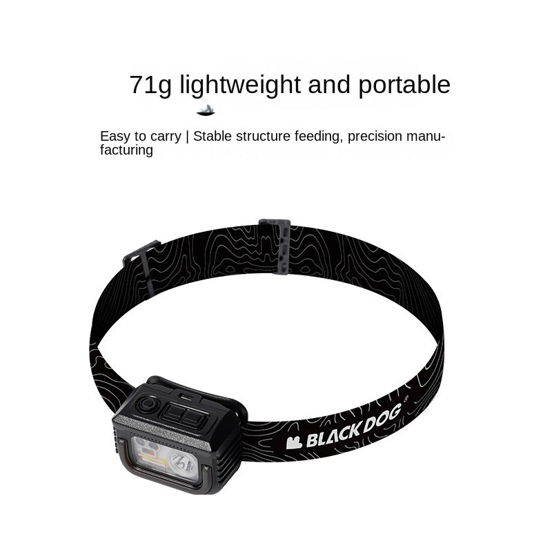 BLACKDOG Multi-Function Sensor Headlight Portable Ultralight Induction Sensor Headlamp USB Charging Rechargeable Black Head Lamp Light IPX5 Waterproof Outdoor Camping Hiking Picnic Travel Heavy Duty Original Black Dog