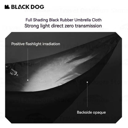 BLACKDOG Black Umbrella Curtain Portable Ultralight Rain Protection Sun Shade 5-6 Persons Canopy Outdoor Parasol Sunscreen Picnic Sun Shelter Shading Vinyl Fabric Rainproof UPF50+ Camping Hiking Beach Travel Heavy Duty Original Black Dog