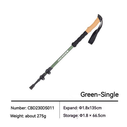 BLACKDOG Ultralight Trekking Poles Outdoor Telescopic 66.5-135CM 275g Walking Trek Rod Stick 6061 Aluminum Alloy Portable Ultralight 3-Section External Lock Climbing Hiking Camping Stick Skiing for Adult Black Dog