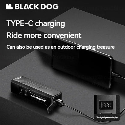 BLACKDOG T2 Dual Beam Cycling Headlight Portable Ultralight Outdoor Strong Night Bike Light Riding Lamp Flashlight Induction Sensor Front Rear Light USB Rechargeable Waterproof Mountain Bicycle Heavy Duty Original Black Dog