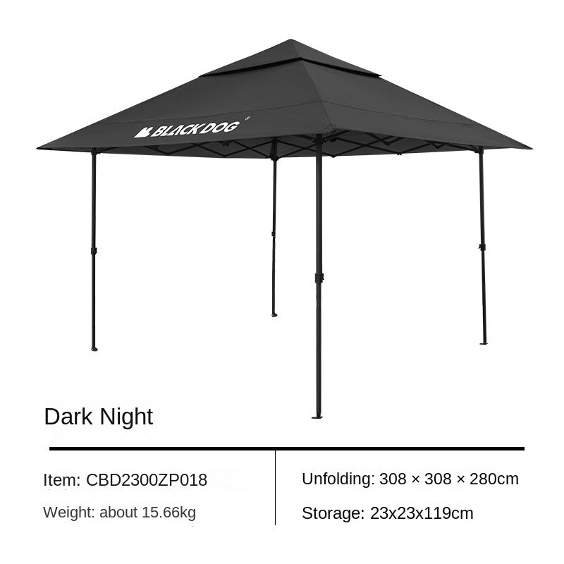 BLACKDOG Curtain Square Awning Black Canopy Tent Pergola Folding Stall 4 Season Sun Shelter Umbrella Protection Terrance Balcony Waterproof Tarp Outdoor Camping Hiking Travel Heavy Duty Original Black Dog