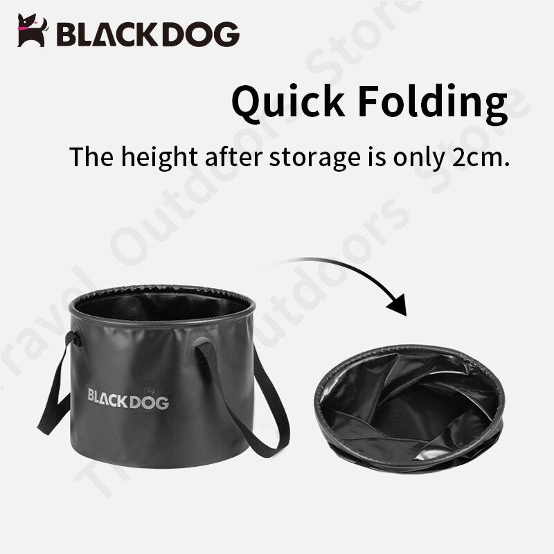 BLACKDOG PVC Foldable Water Bucket Portable Ultralight 20L Water Bucket PVC Waterproof Storage Bag Round Square Shapes Foldable Sink Wash Basin