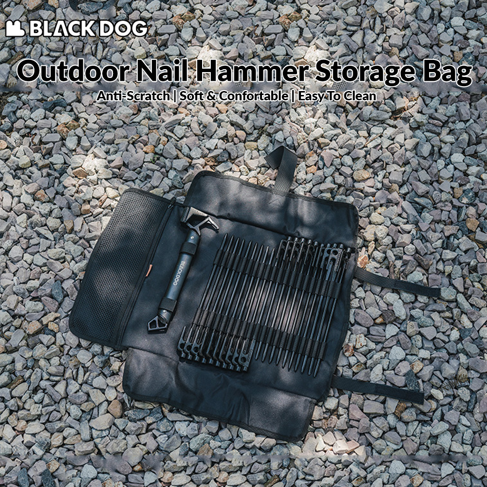 BLACKDOG Outdoor Nail Hammer Storage Bag Portable Outdoor Ground Nail Storage Bag Camping Tent Accessories Bag Ground Nail Storage