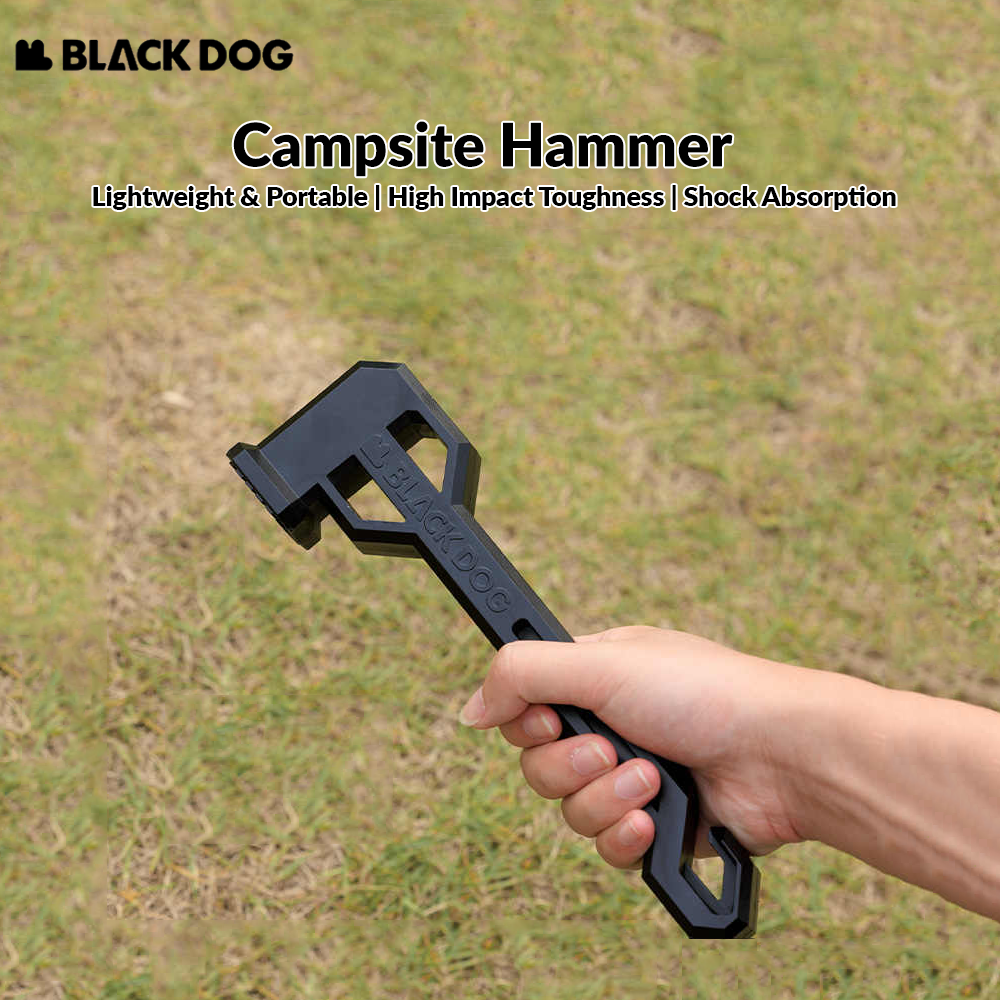 BLACKDOG Campsite Hammer Portable Lightweight Multifunctional Camping Tool Tent Plastic Ground Peg Nail Hammer Survival Tools Outdoor Equipment