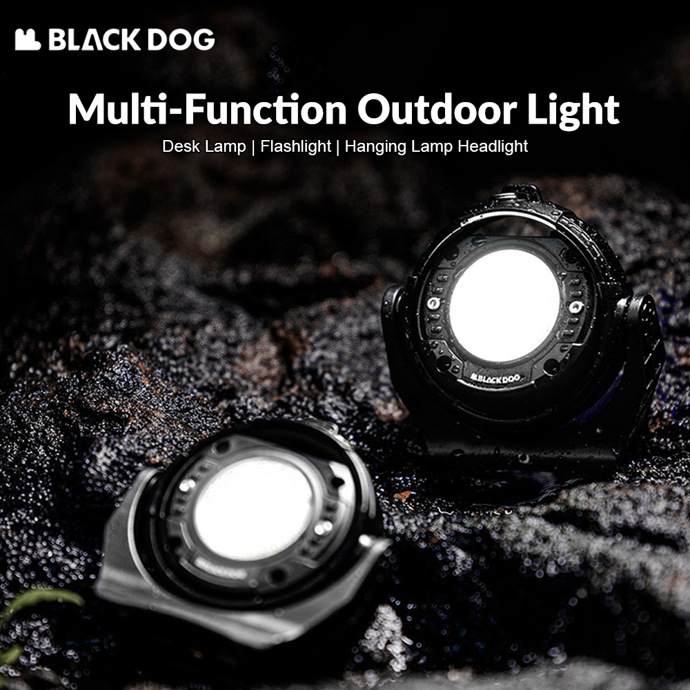 BLACKDOG Multi-Function Outdoor Light Portable Rechargeable USB Camping Light Ultralight LED Headlamp Flashlight Work Lamp Waterproof Hiking Camping Beach Travel Outdoor Heavy Duty Original Black Dog