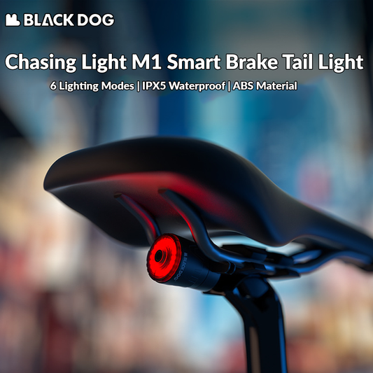 BLACKDOG Chasing Light M1 Smart Brake Tail Light Portable Lightweight Bike Tail Light Bicycle Brake Sensing Light Night Cycling Rear Lamp Taillight Waterproof Outdoor Mountain Biking Travel Heavy Duty Original Black Dog