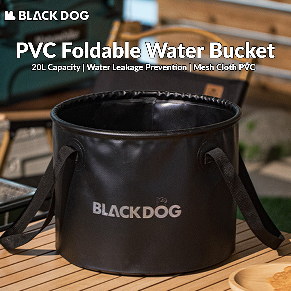 BLACKDOG PVC Foldable Water Bucket Portable Ultralight 20L Water Bucket PVC Waterproof Storage Bag Round Square Shapes Foldable Sink Wash Basin