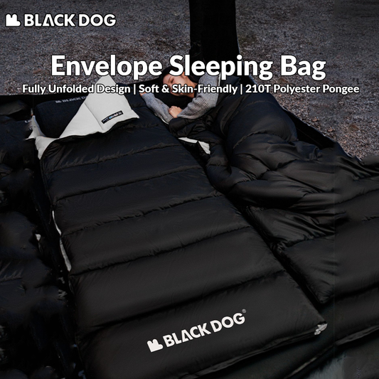 BLACKDOG Envelope Sleeping Bag Portable Ultralight Double Spring Autumn Warm Adult Sleeping Bag 210T Polyester Pongee Camping Outdoor Travel Hiking