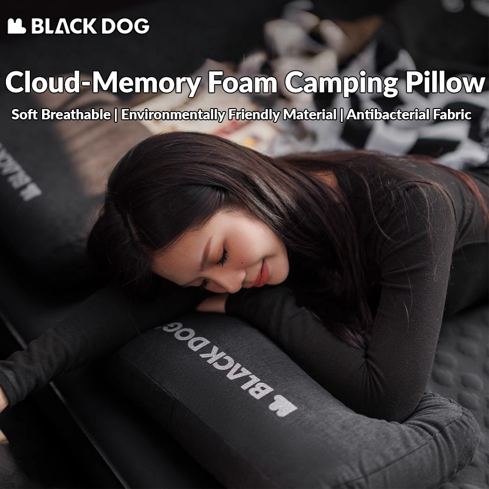 BLACKDOG Cloud-Memory Foam Camping Pillow Self Inflating Pillow Sponge Foam Portable Ultralight Air Cushion Business Trip Waist Cushion Neck Pillow