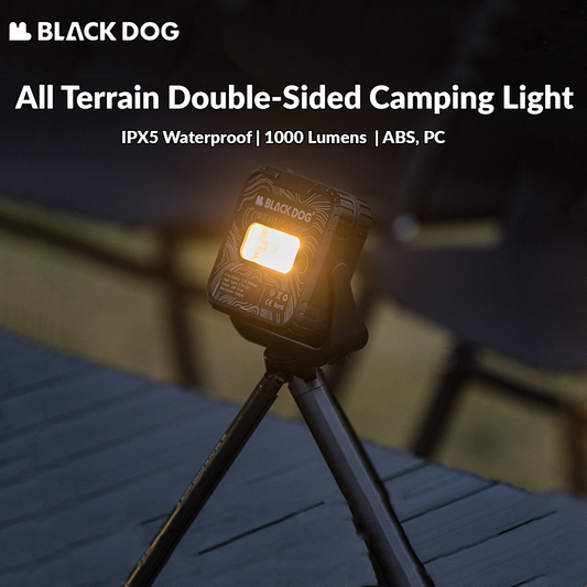 Blackdog All Terrain Double-Sided Camping Light Waterproof IPX5 Rechargeable Emergency Lamp 1000lm 5000mAh Long Battery Light Outdoor Lighting