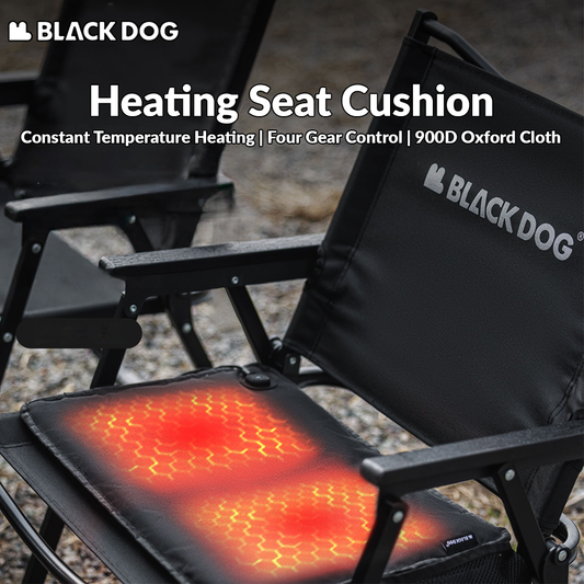 BLACKDOG Heating Seat Cushion Camping Chair Winter Warmer Mat Heating Cushion Four Adjustable Temperature Control 900D Electric Pad Chair Cover