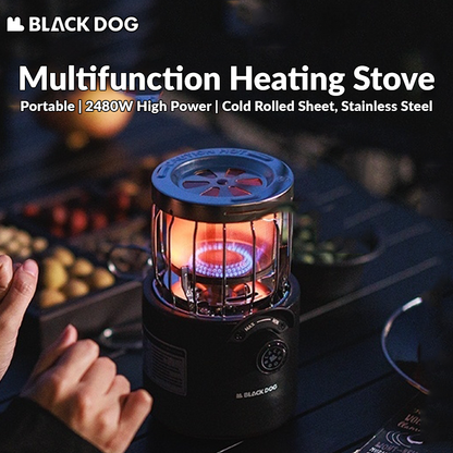 BLACKDOG Multifunctional Heating Stove 2480W High Power Furnance Water Boiler Butane Canister Gas Burner Oven Outdoor Camping Winter Heater Adjustable