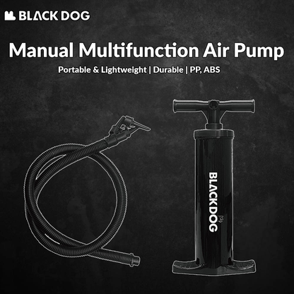 BLACKDOG Manual Multifunction Air Pump Outdoor Accessories Hand-Operated Manual Air Pumps Suitable for Inflatable Sofa Tent Cushion Pillow