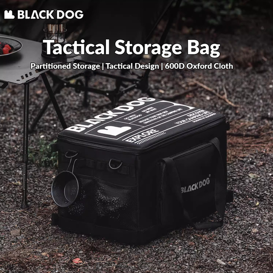 Blackdog Tactical Storage Bag Portable Foldable 51L Large Capacity Multifunctional Table Camp Gear Box Side Door Handbag Outdoor Camping Accessories 600D Oxford Cloth