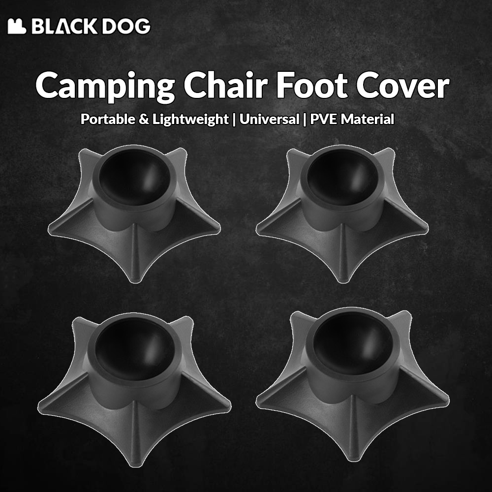 Blackdog Camping Chair Foot Cover Portable Lightweight Folding Foldable Chair 4pcs Set Pack Anti Sink Accessories Add-on Outdoor