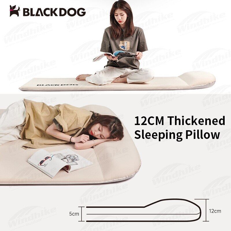 BLACKDOG Sponge Air Cushion With Pillow Outdoor Sleeping Pad Mattress Single Double Bed Portable Folding Mat Automatic Air Auto Inflate Tent Bed