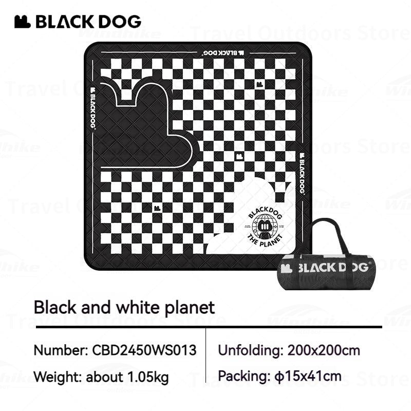 BLACKDOG Portable Ultrasonic Aluminum Picnic Mat Soft And Skin-Friendly Water-proof Moisture-Proof And Stain-Proof Mattress Sleeping Pad Beach Garden Hiking Camping Outdoor Blanket Original Heavy Duty Black Dog