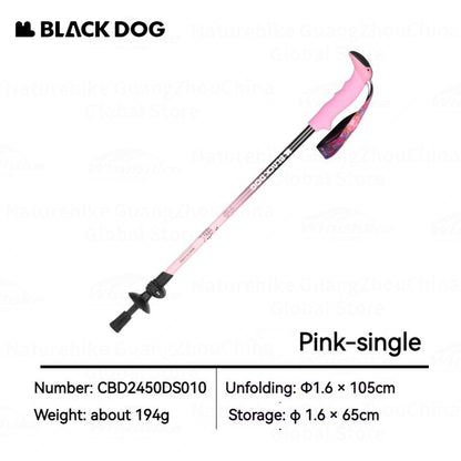 BLACKDOG Trekking Poles for Kids Aluminum Alloy 65-105cm Telescopic 194g Ultralight Walking Trek Stick Rod for Climbing Hiking Children Outdoor Camping Girl Boy Black Dog