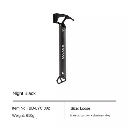 BLACKDOG Camping Black Hammer Multifunctional Aluminum Cast Iron Peg Stakes Ground Nail Hook Pull Design Outdoor Hiking Travel Beach Survival Gear