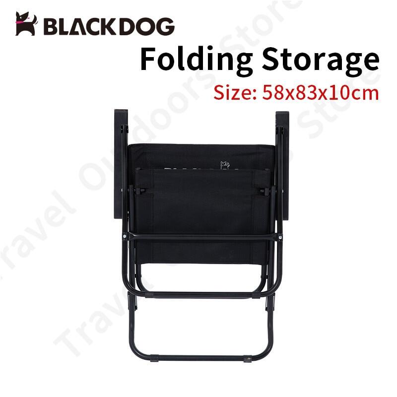 BLACKDOG Portable Black Folding Chair 3.7kg Durable 120kg Max Load Anti-skid Iron Pipe Support Kermit Foldable Chair With Armrest And Backrest