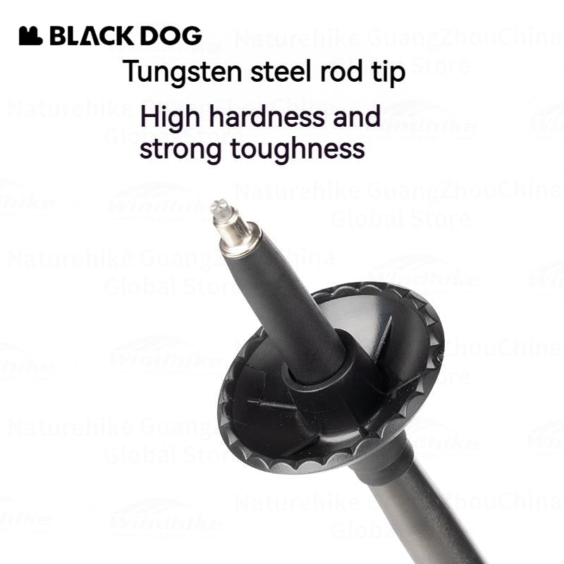 BLACKDOG Trekking Poles for Kids Aluminum Alloy 65-105cm Telescopic 194g Ultralight Walking Trek Stick Rod for Climbing Hiking Children Outdoor Camping Girl Boy Black Dog