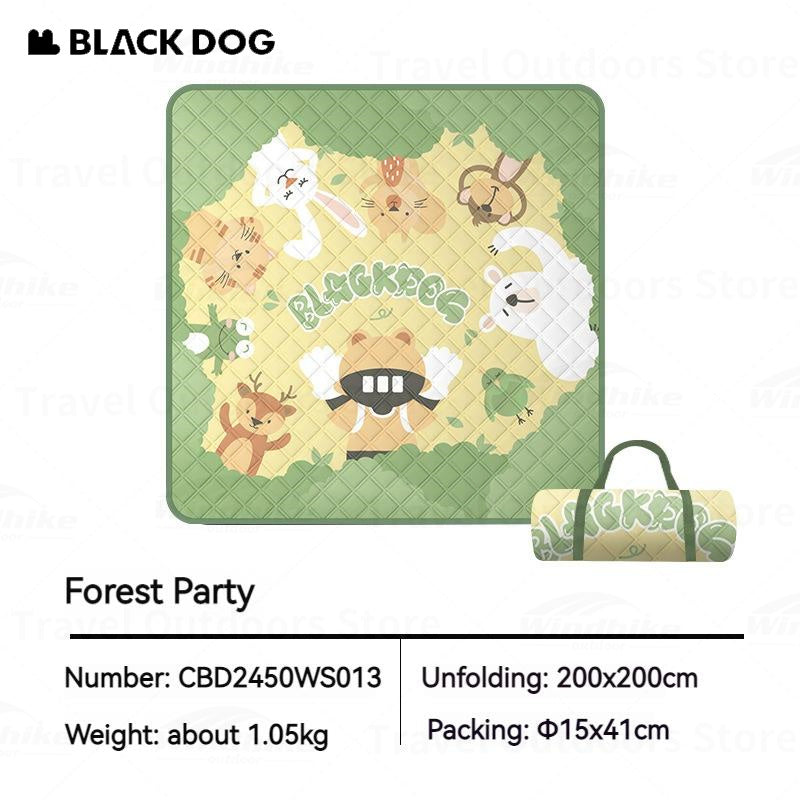 BLACKDOG Portable Ultrasonic Aluminum Picnic Mat Soft And Skin-Friendly Water-proof Moisture-Proof And Stain-Proof Mattress Sleeping Pad Beach Garden Hiking Camping Outdoor Blanket Original Heavy Duty Black Dog