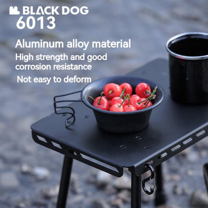 BLACKDOG Tactical Table & Bench Ultralight Tactical Folding Table Stool For Camping Hiking Travel Outdoor Picnic Fishing Compact Chair Small Stool Portable Horse Strap Aluminum Alloy Folding Desk Heavy Duty Original Black Dog