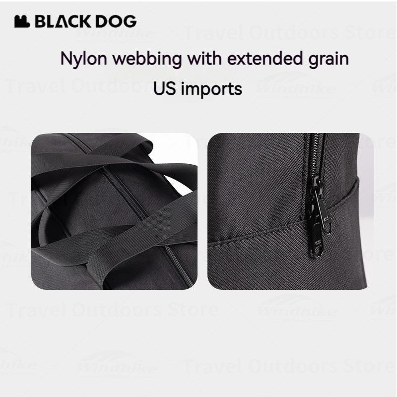 BLACKDOG Sports Storage Bag Portable Ultralight  30L Capacity Leisure Tourism Handbag Waterproof Bag Outdoor Travel Hiking Camping Luggage Handheld Bag Heavy Duty Original Nature Hike Black Dog