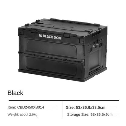 BLACKDOG PP Collapsable Camping Storage Box With Optional Wood Tabletop Add-on 25L / 50L Multifunctional Portable Storage Case Car Organizer Hiking