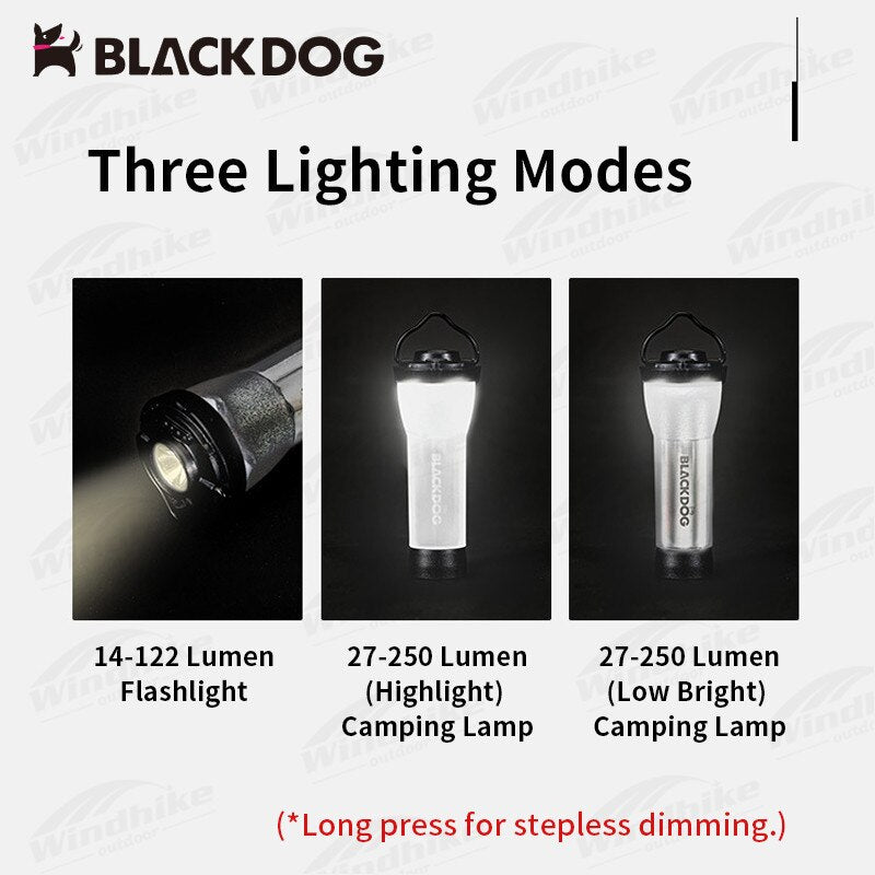 BLACKDOG Outdoor Camping Light Lantern USB Charging LED Lamp Lighthouse Multi Configuration All in One Waterproof Camp Atmosphere Lighting Flashlight