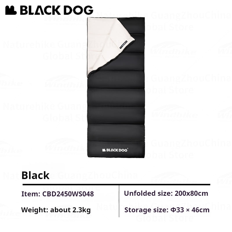 BLACKDOG Envelope Sleeping Bag Portable Ultralight Double Spring Autumn Warm Adult Sleeping Bag 210T Polyester Pongee Camping Outdoor Travel Hiking