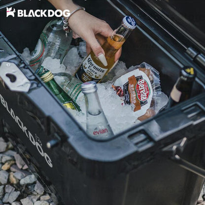 BLACKDOG 26L Rotomolded Black PP Cooler Box Cold Up To 108H Camping Outdoor Ice Food Drink Insulated Storage Chest Heavy Duty Original Black Dog