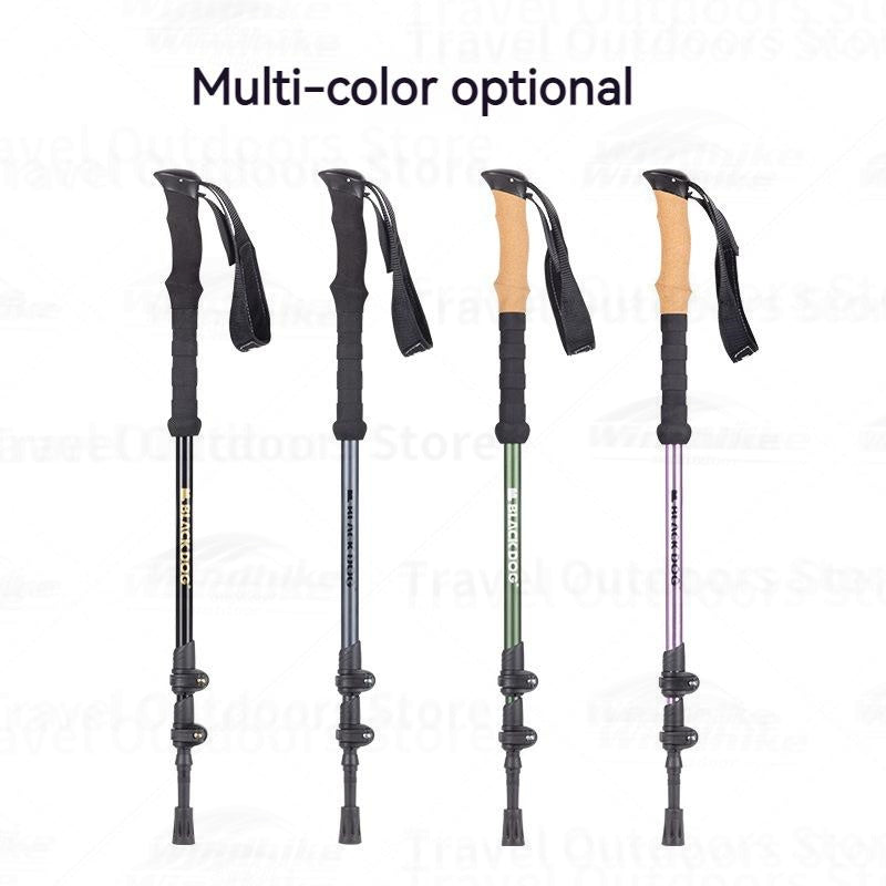 BLACKDOG Ultralight Trekking Poles Outdoor Telescopic 66.5-135CM 275g Walking Trek Rod Stick 6061 Aluminum Alloy Portable Ultralight 3-Section External Lock Climbing Hiking Camping Stick Skiing for Adult Black Dog