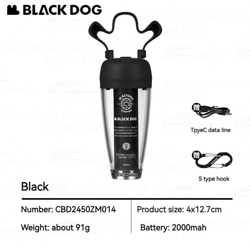 BLACKDOG Carrot Atmosphere Hanging Lamp Portable Ultralight Rechargeable Magnetic Mini LED Lamp Long Life Lighting Ambient Tent WaterproofCamping Hiking Travel Outdoor Heavy Duty Original Black Dog