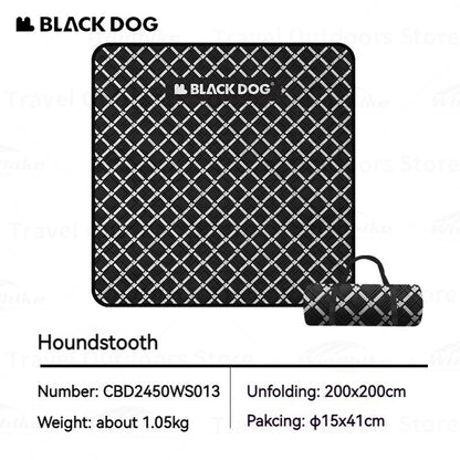 BLACKDOG Portable Ultrasonic Aluminum Picnic Mat Soft And Skin-Friendly Water-proof Moisture-Proof And Stain-Proof Mattress Sleeping Pad Beach Garden Hiking Camping Outdoor Blanket Original Heavy Duty Black Dog