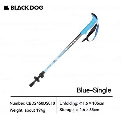 BLACKDOG Trekking Poles for Kids Aluminum Alloy 65-105cm Telescopic 194g Ultralight Walking Trek Stick Rod for Climbing Hiking Children Outdoor Camping Girl Boy Black Dog