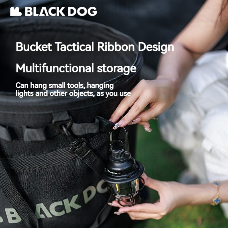 BLACKDOG Outdoor Folding Bucket Bag 40L Capacity Outdoor Portable Ultralight Multi-Functional Folding Round Clothes Bag Sundry Storage Box Hiking Camping Picnic Beach Travel  Heavy Duty Original Black Dog