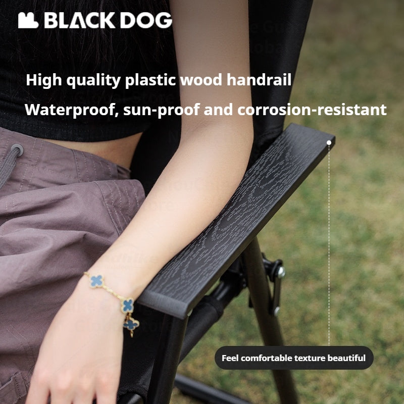 Blackdog Leisure Coffee Chair Portable Casual Folding Chair 600D Thick Double-Layer Oxford Cloth Camping Fishing Wood Armchair Bearing 120kg Seat