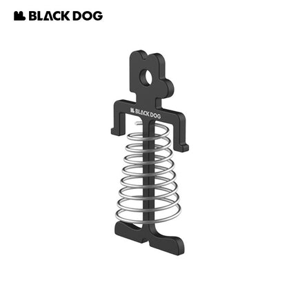 BLACKDOG Camping Floor Spring Nail Outdoor Portable Lightweight Aluminum Alloy Fishbone Nails With Spring Windbreak Nail Windproof Ground Spikes Tools Camping Hiking Travel Heavy Duty Original Black Dog