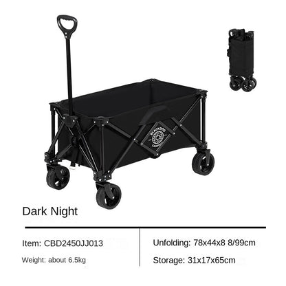 BLACKDOG Mountain Shadow Pro Camping Cart 150 Liters Large Capacity Folding Collapsible Cart Wagon Hiking Outdoor Garden Picnic Sundries Portable Handcart Storage Detachable Four-way Trolley With Brake Heavy Duty Original Black Dog