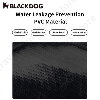 BLACKDOG PVC Foldable Water Bucket Portable Ultralight 20L Water Bucket PVC Waterproof Storage Bag Round Square Shapes Foldable Sink Wash Basin