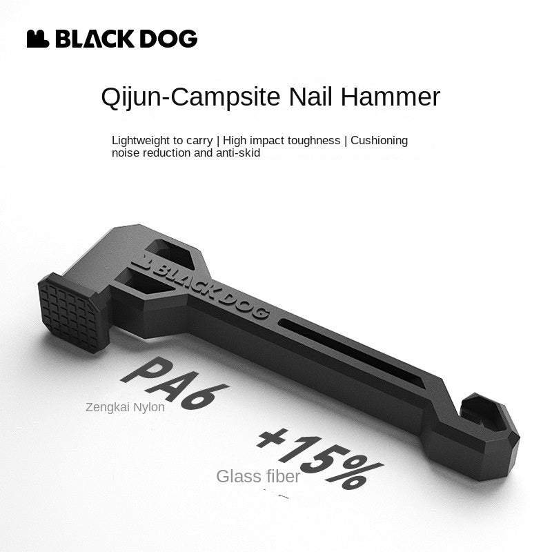 BLACKDOG Campsite Hammer Portable Lightweight Multifunctional Camping Tool Tent Plastic Ground Peg Nail Hammer Survival Tools Outdoor Equipment