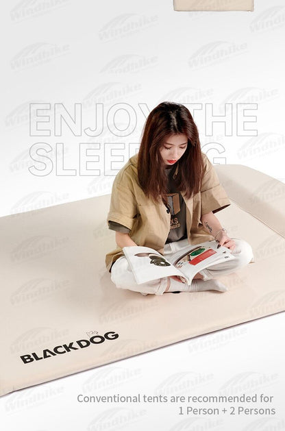 BLACKDOG Sponge Air Cushion With Pillow Outdoor Sleeping Pad Mattress Single Double Bed Portable Folding Mat Automatic Air Auto Inflate Tent Bed