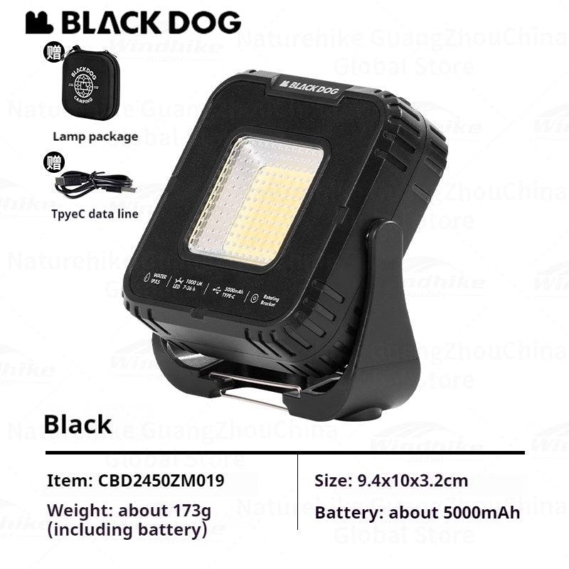 Blackdog All Terrain Double-Sided Camping Light Waterproof IPX5 Rechargeable Emergency Lamp 1000lm 5000mAh Long Battery Light Outdoor Lighting