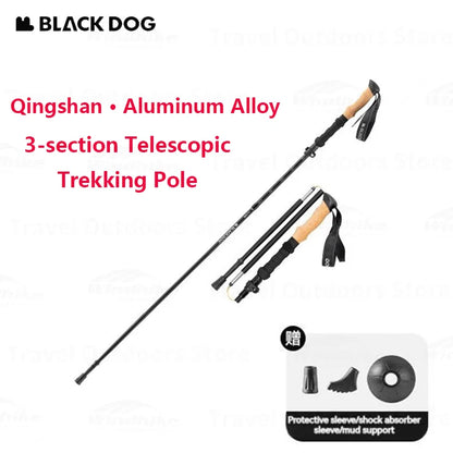 Blackdog Aluminum Alloy Trekking Pole Portable Ultralight Foldable Mountaineering Stick Foldable Climbing Walking Stick Adjustable Telescopic Camping Outdoor