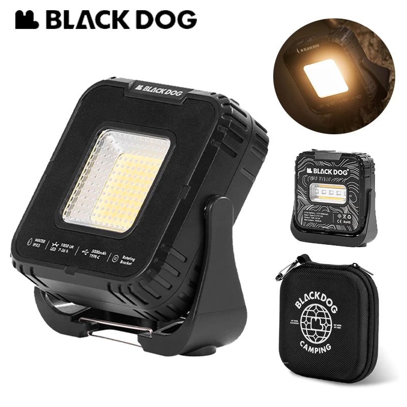 Blackdog All Terrain Double-Sided Camping Light Waterproof IPX5 Rechargeable Emergency Lamp 1000lm 5000mAh Long Battery Light Outdoor Lighting