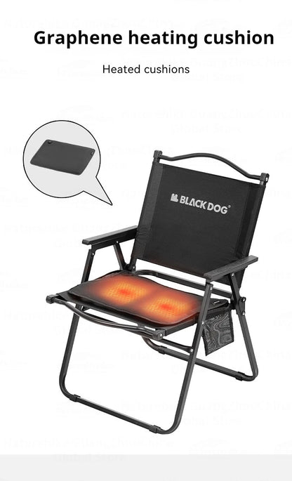 BLACKDOG Heating Seat Cushion Camping Chair Winter Warmer Mat Heating Cushion Four Adjustable Temperature Control 900D Electric Pad Chair Cover