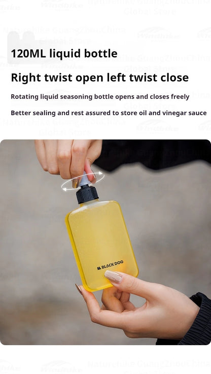 BLACKDOG Outdoor Seasoning Storage Bag Portable Condiment Bottle Set Outdoor Picnic Camping BBQ Jar Spice Container Organizer Kit 600D Oxford Cloth