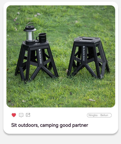 BLACKDOG Camping Folding Stool Portable Ultralight PP Chair Outdoor Stable Bucket Rack Camping Travel Fishing Beach Stool Chair Load Bearing 100kg Heavy Duty